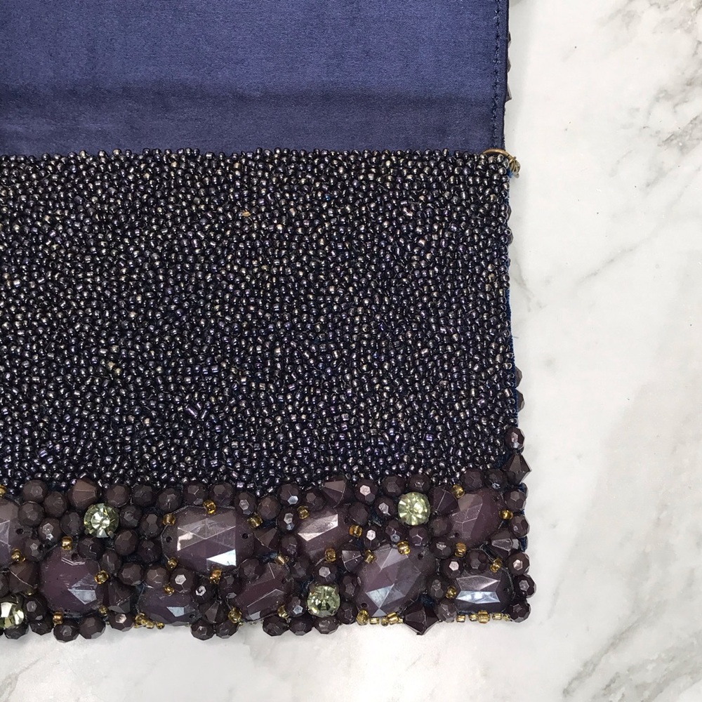Anthropologie Beaded Crystal Bag Clutch Chain - Picture 11 of 14